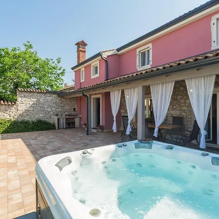 別荘 Idyllisches Istrisches Steinhaus Mit Whirlpool, Tischtennis, Grill Und Klimatisierten Schlafzimmern *